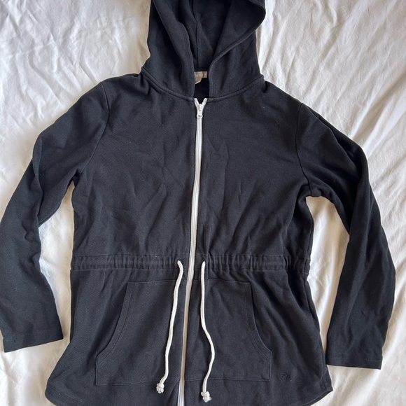 Black Hoodie with Drawstring by T for Talbots Sz M - Picture 1 of 5